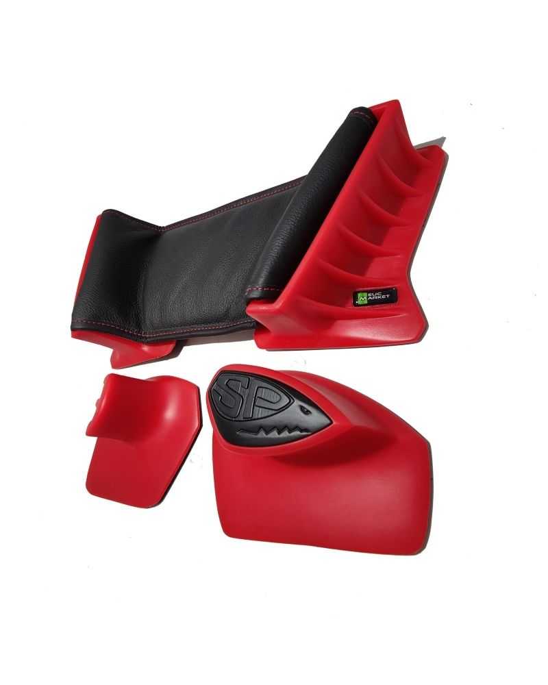 Adjustable Shark pads (top + bottom) (red/black)
