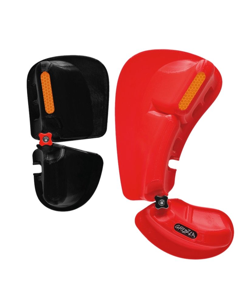 Grizzla pads Flow big with reflectors and MP slots black-red