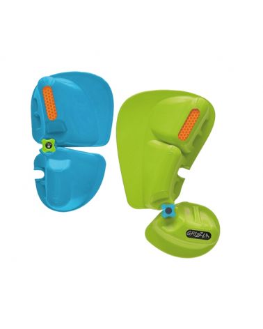 Grizzla pads Flow compact with reflectors blue-lime