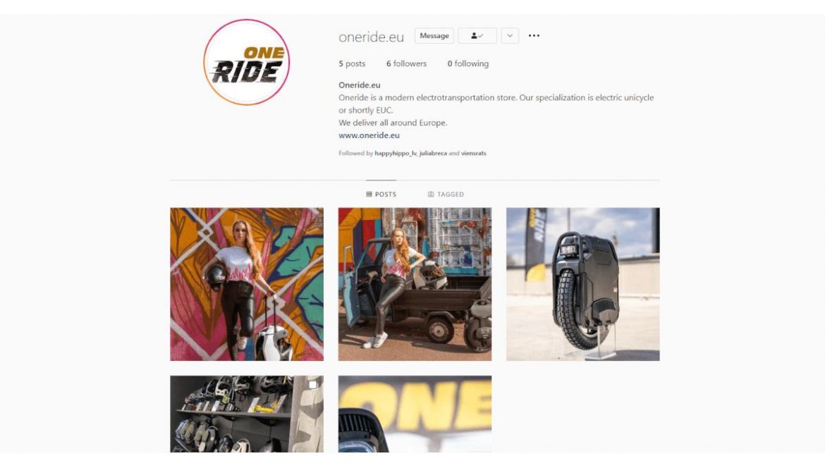 Oneride Instagram - Oneride