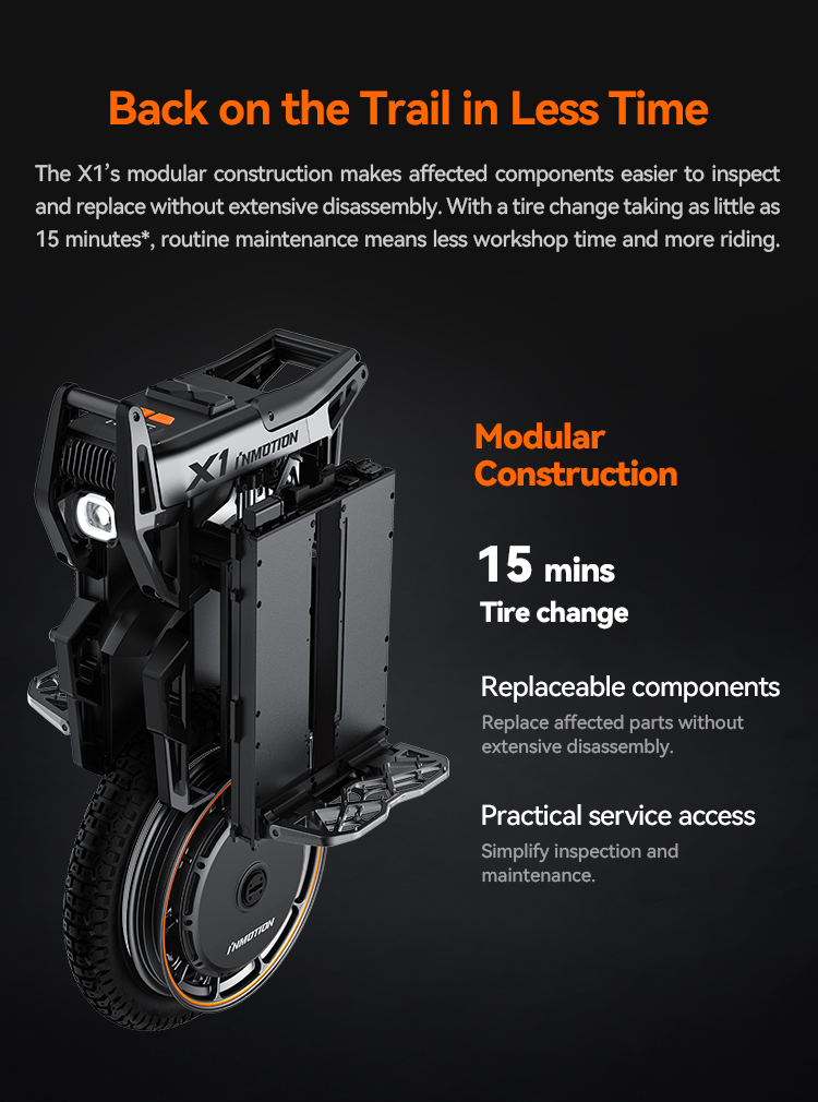 INMOTION X1 — Modular Construction and Quick Tire Change